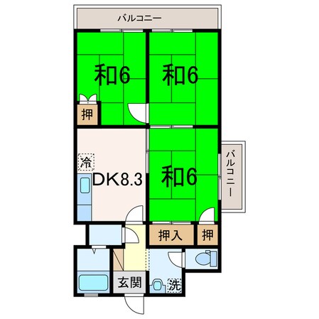 アーバンステージ七番館の物件間取画像